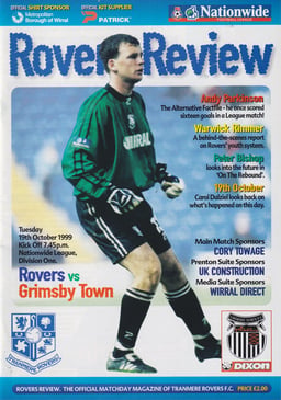 Tranmere Rovers v Grimsby Town Match Programme 1999-10-19
